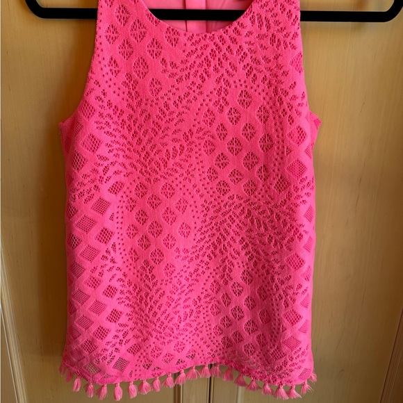 Lilly Pulitzer Tops - Lilly Pulitzer Bright Pink Sleeveless Top, XS